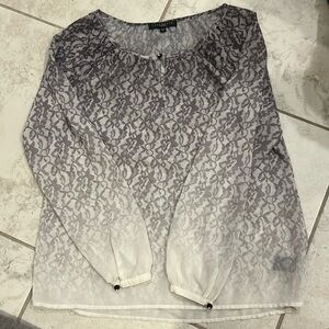 Sanctuary Lace Print Ombré Blouse XS